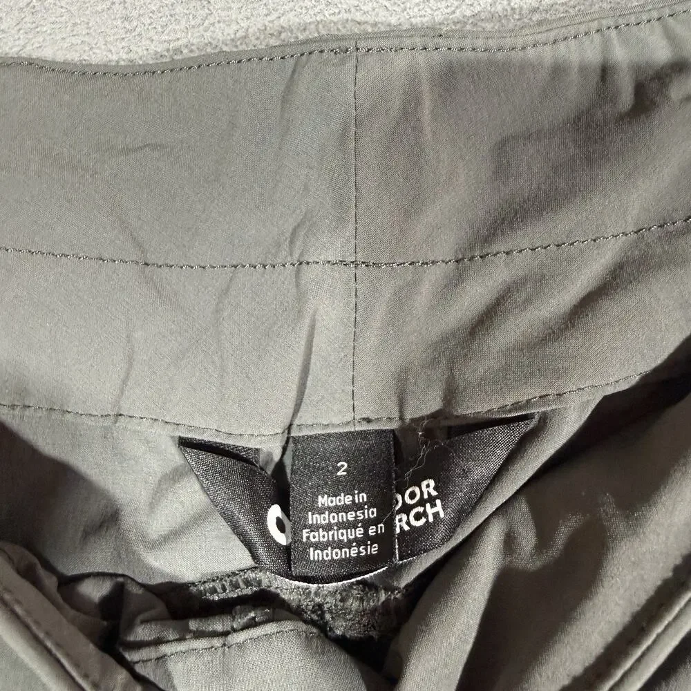Outdoor Research Equinox Pants Womens Size 2 Gray Pull On Lightweight Nylon